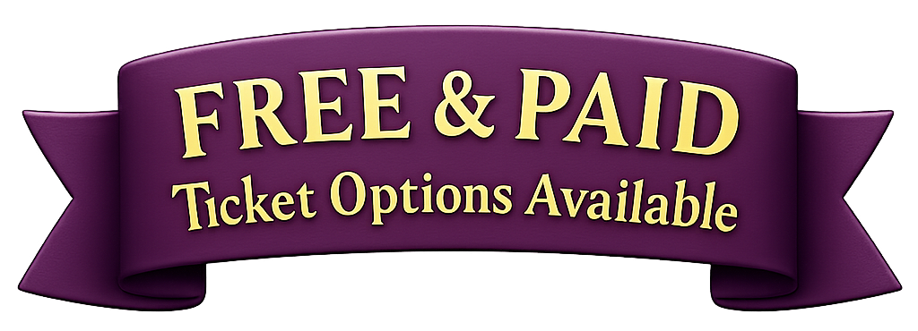 Ticket Option Banner FREE & Paid Ticket Options Available